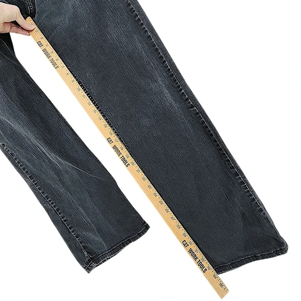 Vtg Levis 569 Loose Straight Jeans 36x36(34x34) Men Black Denim Faded Streetwear